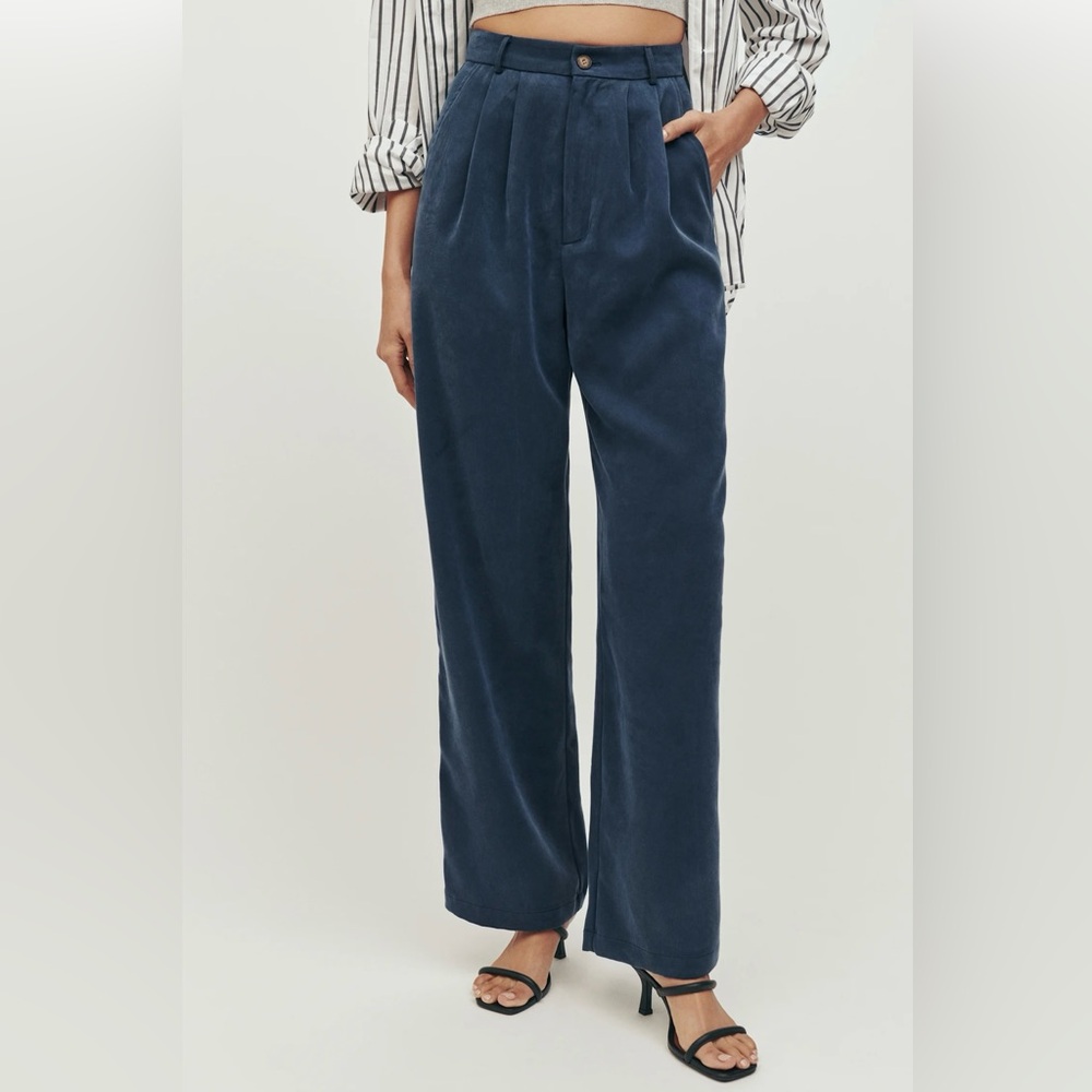 Reformation Petites Mason Pant - Navy